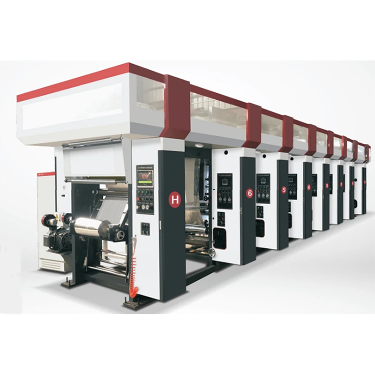 ३-१२ रङ कम्प्यूटराइज्ड स्वचालित रोटोग्राभर प्रिन्टिङ मेसिन थ्री भेक्टर मोटर