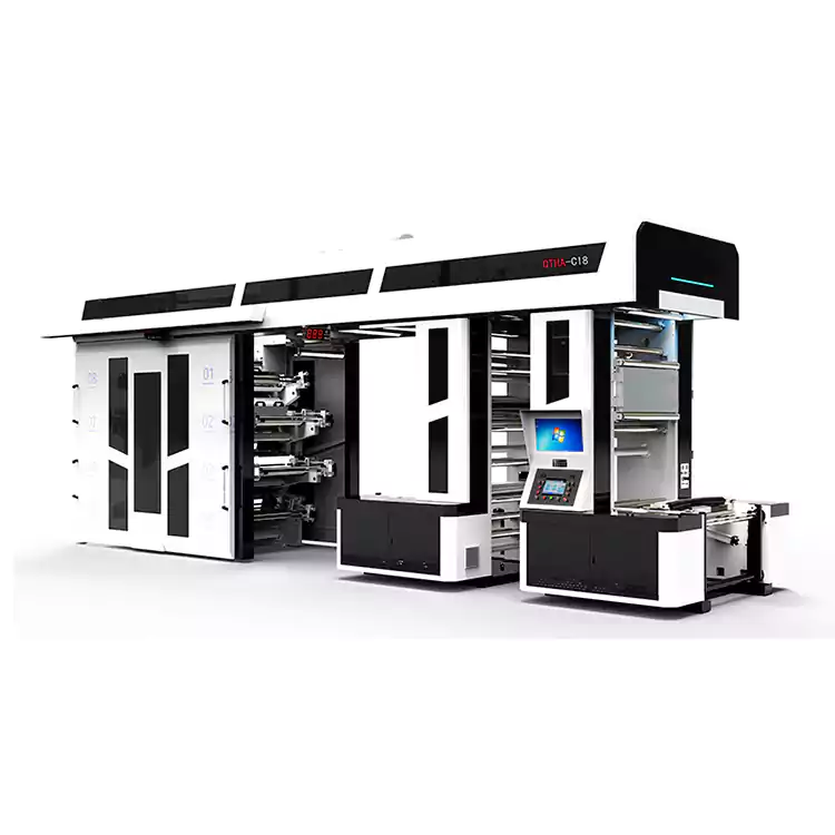 8 रंगहरू फ्लेक्सोग्राफिक प्रिन्टिङ प्रेसहरू किनमेल झोला प्रिन्टिङका ​​लागि अनुकूलित