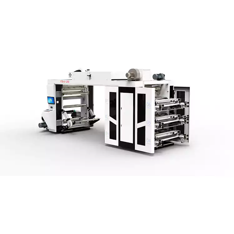 हाई स्पीड फ्लेक्सोग्राफिक प्रिन्टर बहु ​​रङ प्लास्टिक झोला स्ट्याक प्रकार मुद्रण मेसिन